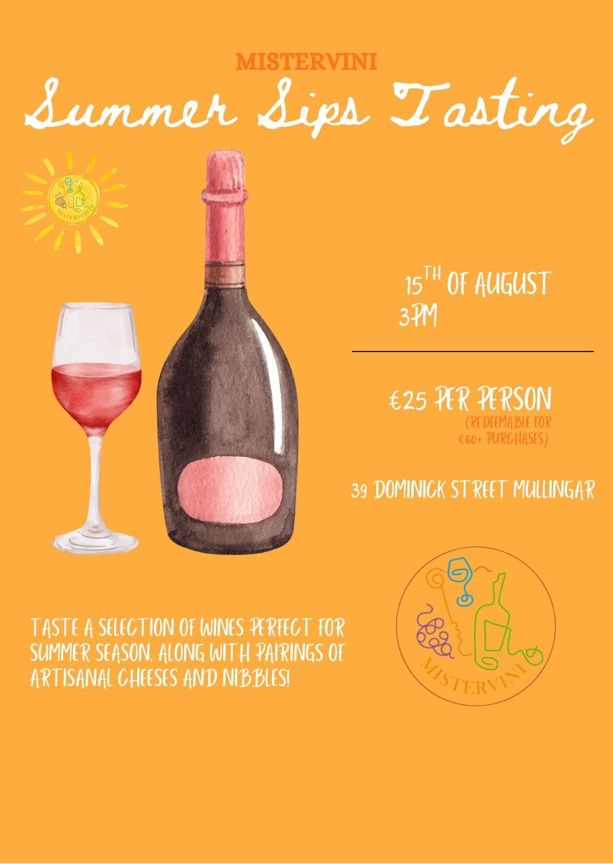 Mistervini Summer Sips Tasting